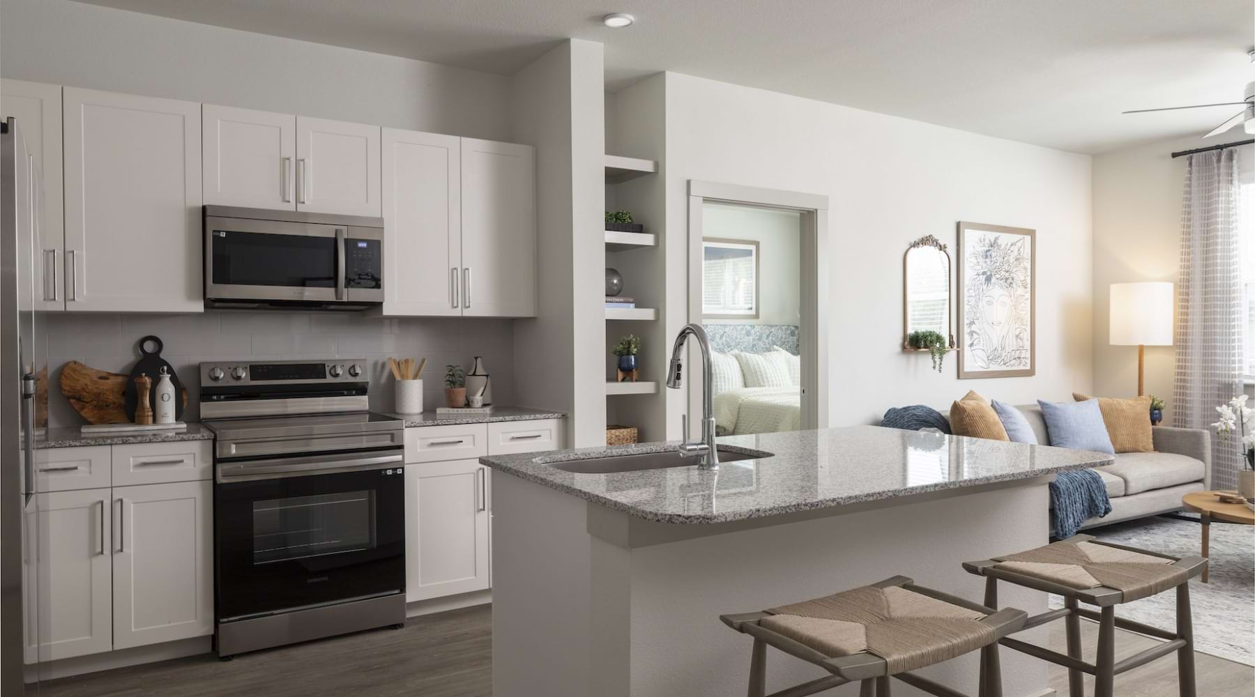 Kitchen and Living Room